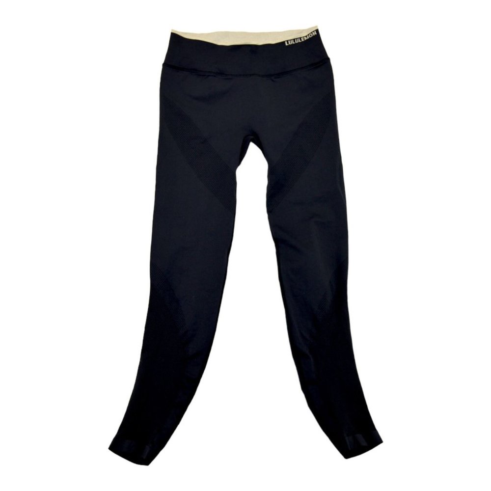 Lululemon Iconic Sweat‎ Tight Black Seamless Pant Leggings Womens Size 6